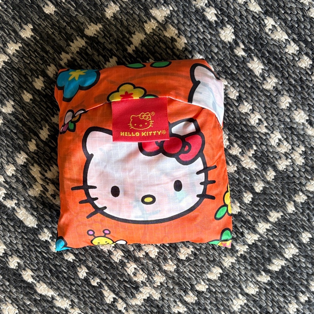 BIG BAGGU Hello Kitty Orange and Blue Bag